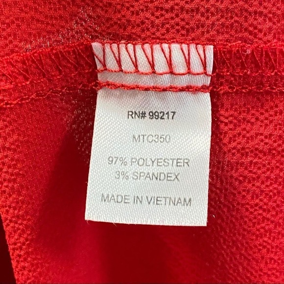 Charming Charlie Red Cold Shoulder Red Peplum Top - Picture 5 of 6